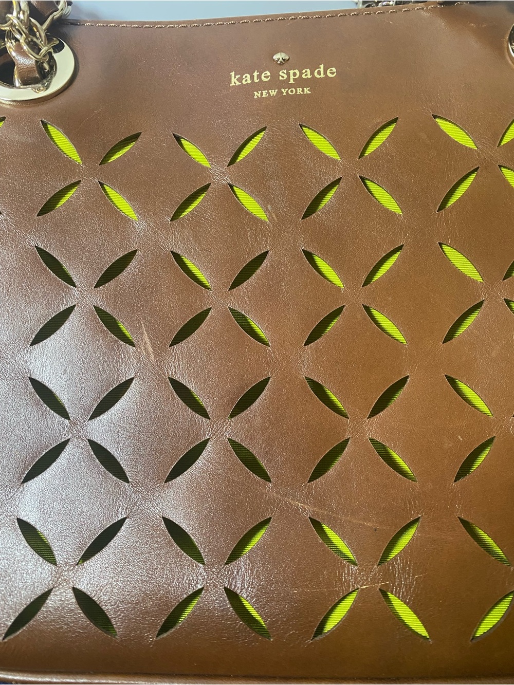Kate Spade Brown & Green Shoulder Bag - Picture 15 of 15